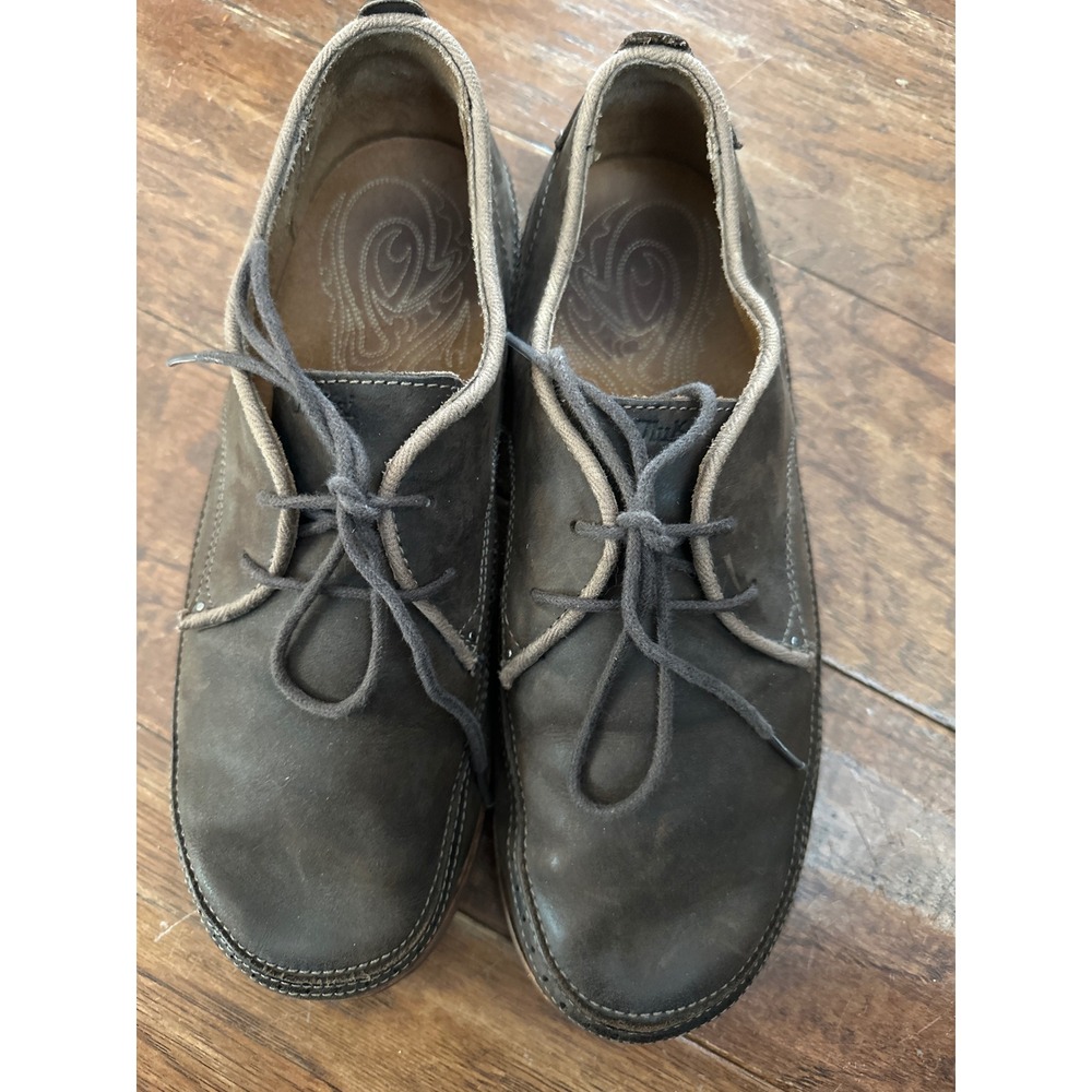 OluKai Honolulu Lace Men's Dark Brown Leather Chukka Boots US M9 EUR 42‎
